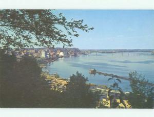 Unused Pre-1980 BRIDGE SCENE Burlington Iowa IA HQ9444