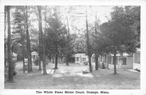 Orange Massachusetts 1940s Postcard The White Pines Motor Court