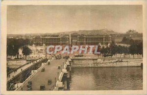 Old Postcard The Small Paintings of Paris Concorde Square view from the Chamb...