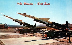 Texas El Paso Fort Bliss Twin Nike Missiles On Display 1963