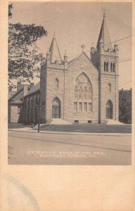 Fortress Monroe Virginia St Mary's Star of the Sea Vintage Postcard AA30051