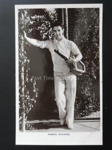 Actor RAMON NOVARRO in 1920's Tennis Dress Old RP Postcard by Picturegoer 234c