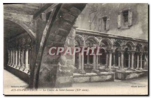 Old Postcard Aix en Provence Cloister of Saint Sauveur Xi century