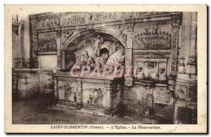 Old Postcard Saint Florentin L & # 39Eglise and The Resurrection