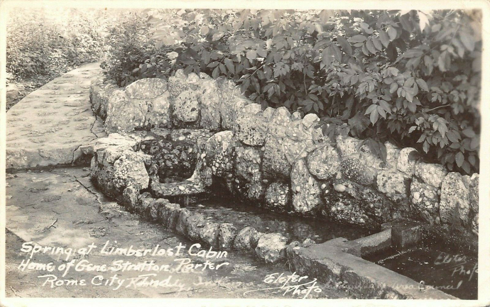 Rome City IndianaRock Garden & Spring Limberlost Lodge CabinRPPC