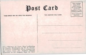 Vintage Postcard, Battle of Lake Erie Painting in US Capitol by W.H. Powel