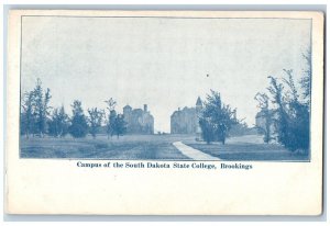 Brookings South Dakota Postcard Campus State College Field c1910 Vintage Antique