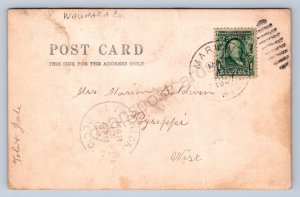 J90/ Big Falls Wisconsin RPPC Postcard c1910 Arndts Store Post Office 101