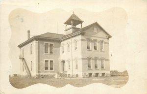 1913 Emporia Kansas School House occupation RPPC Postcard 26-184