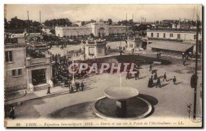 Old Postcard Lyon International Exhibition Entrance and view on the Palace of...