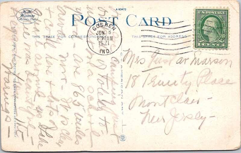 Postcard MONUMENT SCENE Toledo Ohio OH AL1221