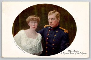 Their Majesties The King And Queen Of The Belgians Tuck Oilette Postcard X26