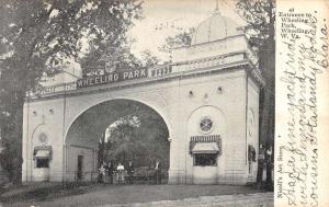 Wheeling West Virginia Park Entrance Street View Antique Postcard K88410