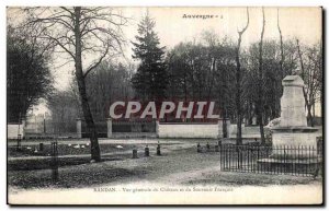 Old Postcard Randan General view of the Chateau and Francois Remembrance