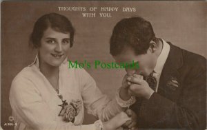 Couples Postcard - Romantic Couple - Thoughts of Happy Days With You RS25063