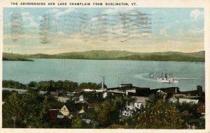 VT - Burlington. The Adirondacks (NY) and Lake Champlain