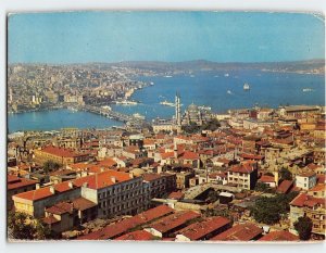 Postcard A view of Galata Bridge, Bosphorus and scutary, Istanbul, Turkey