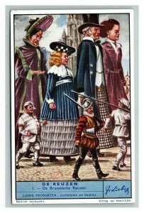 Vintage Liebig Dutch Trade Card Complete Set of 6 - The Giants