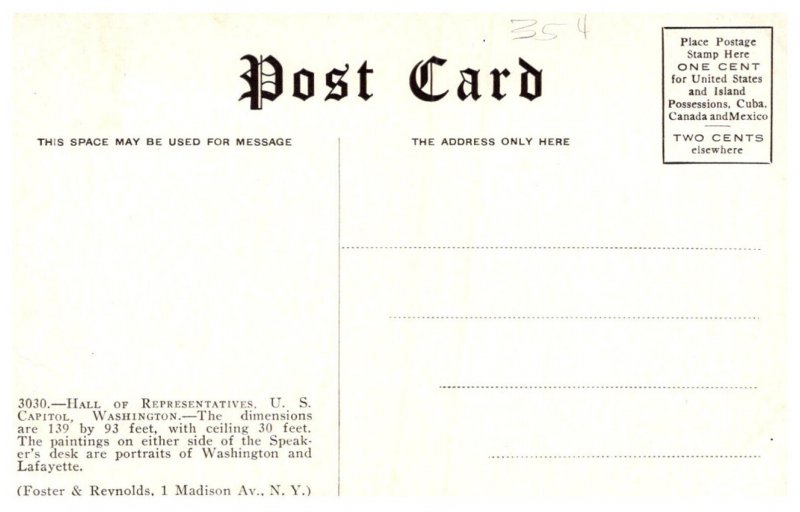 Washington D.C. Hall of Representatives