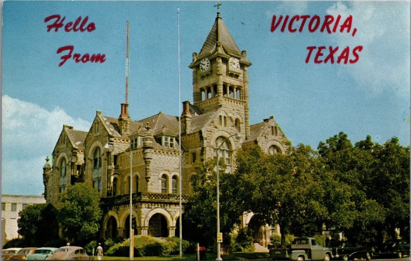 USA Victoria County Courthouse Texas Chrome Postcard 09.94