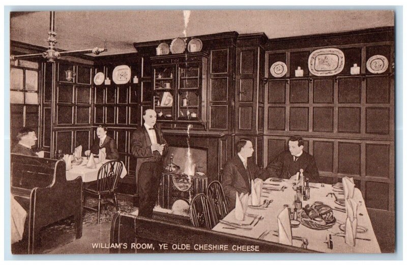 Williams Room Ye Olde Cheshire Cheese Interior Restaurant London UK Postcard