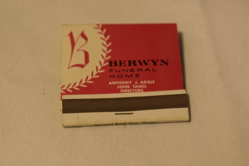 Berwyn Funeral Home Illinois Advertising 30 Strike Matchbook