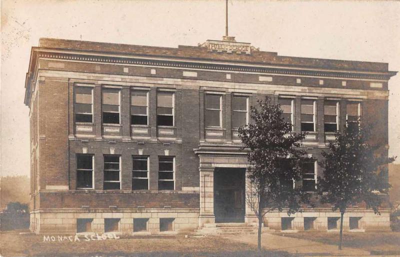 Monaca Pennsylvania Public School Real Photo Antique Postcard J50082