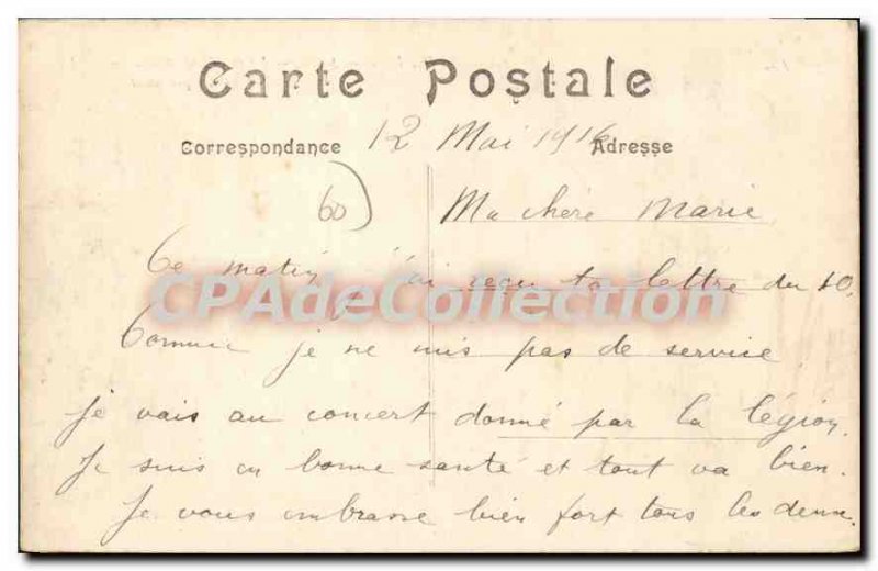 Old Postcard The Senlis Rue De la Republique