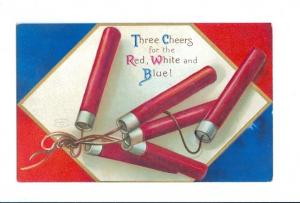 LP85 4th July Fourth postcard, firecrackers, unsg Clapsaddle