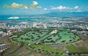 Hawaiian Honolulu Punchbowl Crater and National Memorial Cemetery