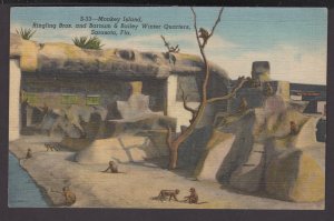 Florida SARASOTA Monkey Island, Ringling Bros. and Barnum & Bailey ~ Linen