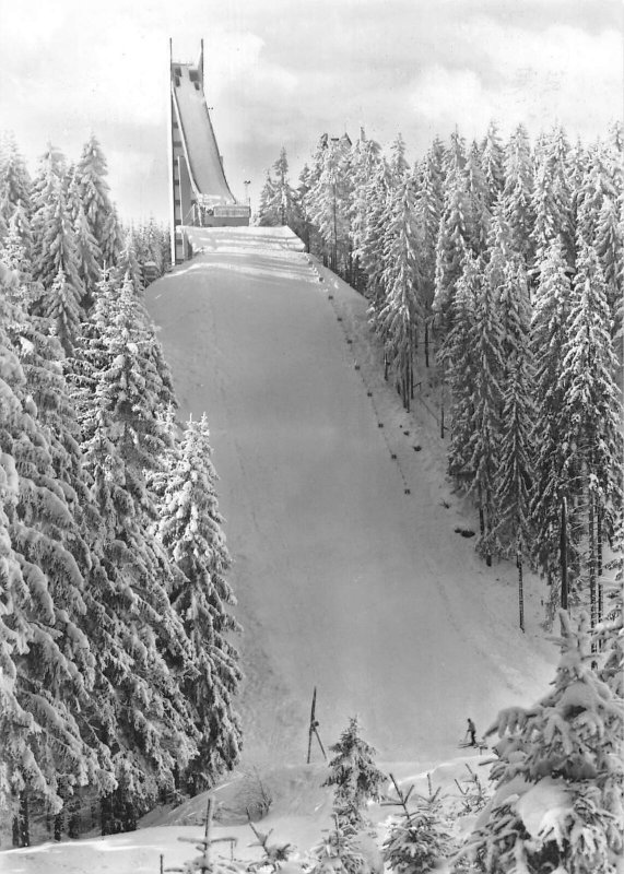 US4028 Germany Johanngeorgenstadt Erzgebirgsschonze Winter Forest jumping ski