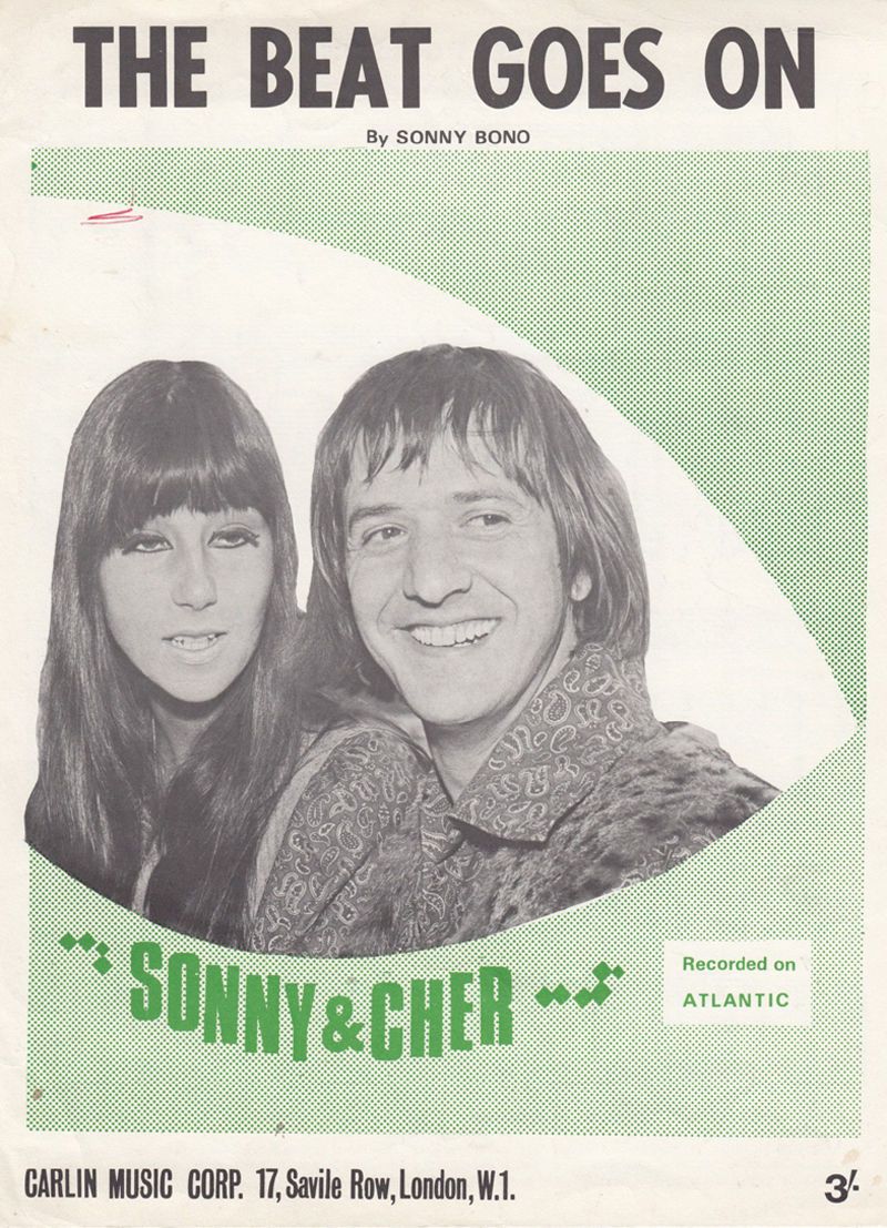 Sonny Cher The Beat Goes On Sheet Music Hippostcard