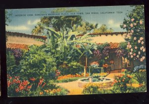 San Diego, California/CA Postcard, Interior View, Ramona's Marriage Place