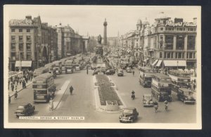 RPPC DUBLIN IRELAND DOWNTOWN O'CONNELL STREET SCENE REAL PHOTO POSTCARD