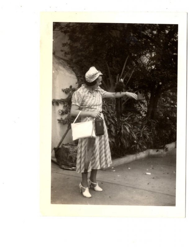 Woman at La Fortaleza,  Porto Rico 1940s Fashion, Photographs