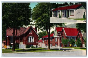 Provo Utah Postcard V&E Motel West South Exterior Building c1940 Vintage Antique