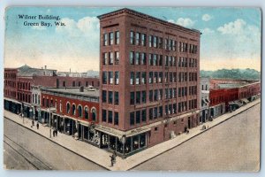 Green Bay Wisconsin Postcard Wilner Building Birds Eye View 1920 Antique Vintage