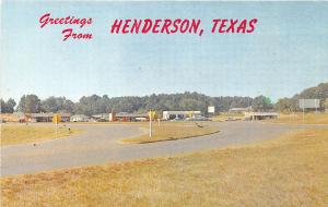 Henderson TX Gas Station Old Cars Postcard