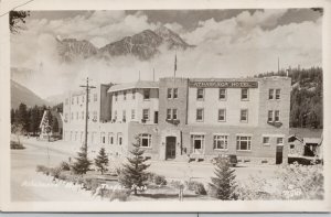 Jasper Alberta Athabasca Hotel c1944 Taylor Real Photo Postcard G77