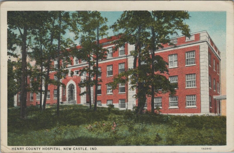 Henry County Hospital New Castle Indiana c1920s  postcard E174 
