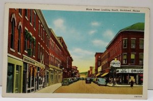 Rockland ME Main Street Looking South Postcard A20