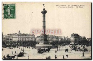 Old Postcard Paris Place July Column Bastille