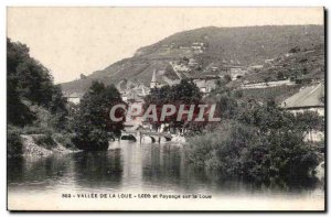 Old Postcard Vallee de la Loue and Lods landscape on the Loue