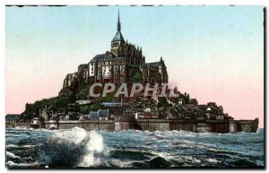 Modern Postcard Mont St Michel at high tide