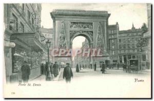 10 Paris - Porte Saint Denis Old Postcard