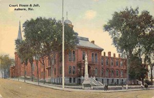 Court House & Jail Auburn Maine 1910c postcard