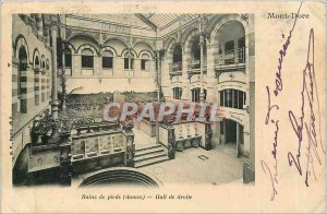 Old Postcard Mont Dore Baths Hall right ladies feet