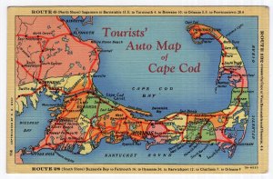 Tourists' Auto Map of Cape Cod