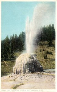 Yellowstone National Park The Lone Star Geyser Detroit Publishing